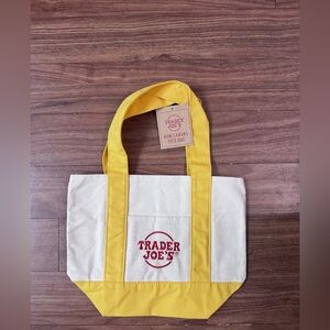 Trader Joe’s Mini Canvas Tote Bag Yellow